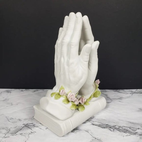 Praying Hands Porcelain Enesco Vintage - Picture 9 of 12